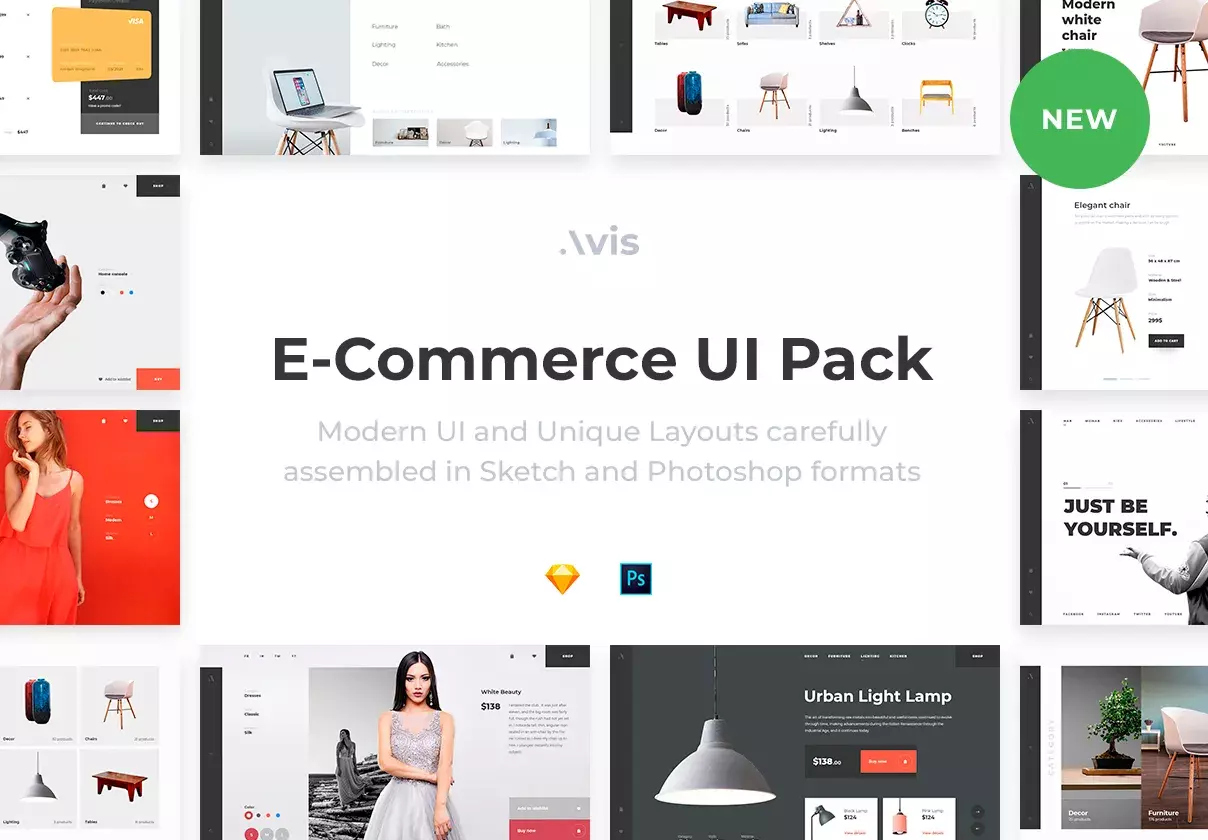 E-Commerce UI Pack for Sketch and Photoshop