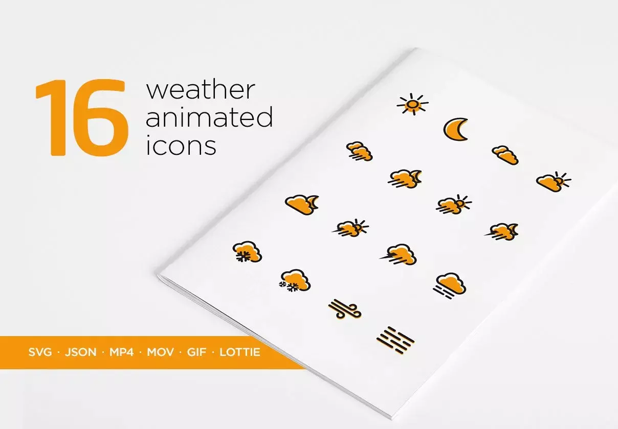 16 Weather Animated Icons