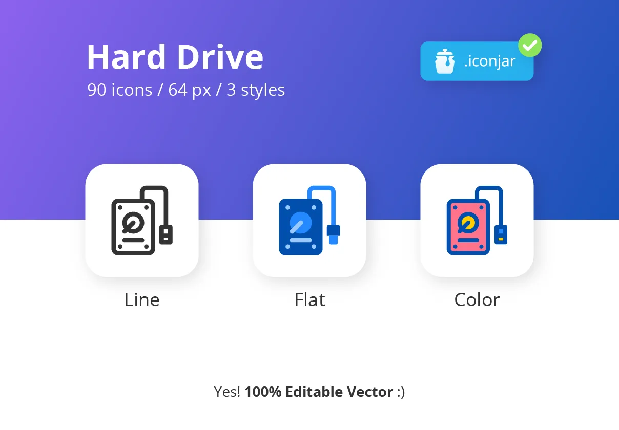 Hard Drive Icon Set