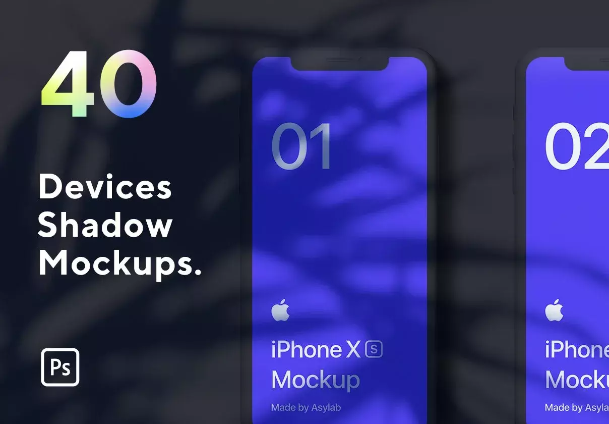 40 Devices Shadow Mockups