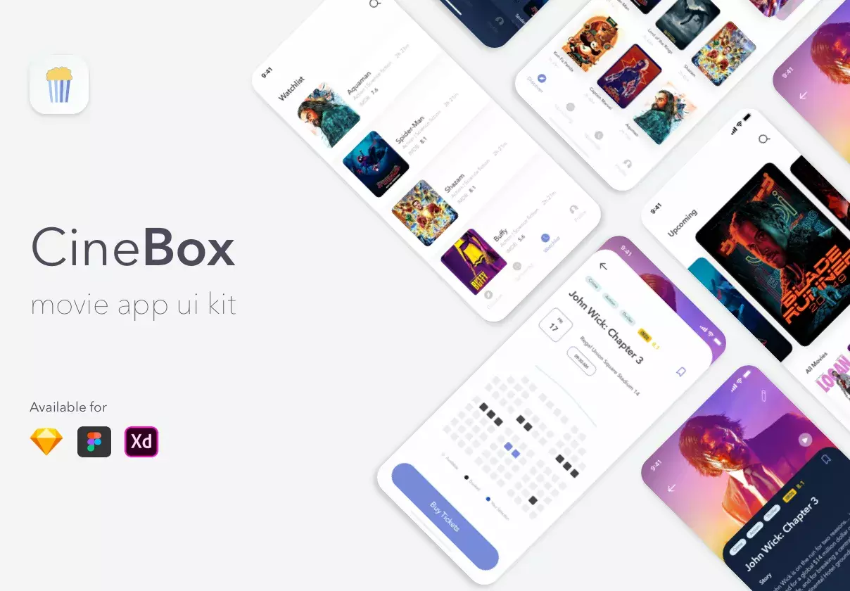 CineBox Movie App UI UX Kit