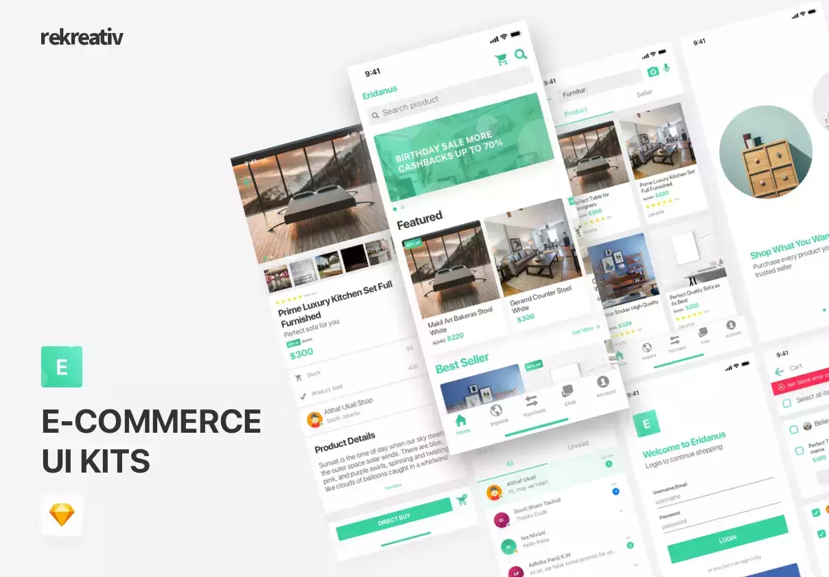 Ecommerce App UI Kits