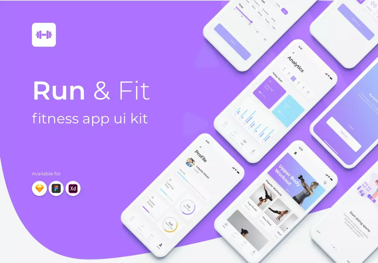 Run&Fit Fitness App UI Kit