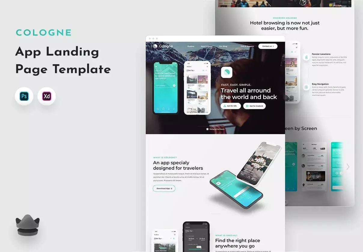 Cologne - App Landing Website Template