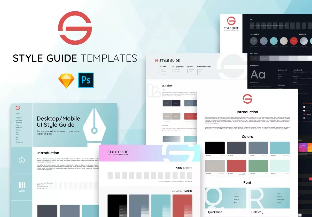 STYLE GUIDE - Templates for Sketch and Photoshop