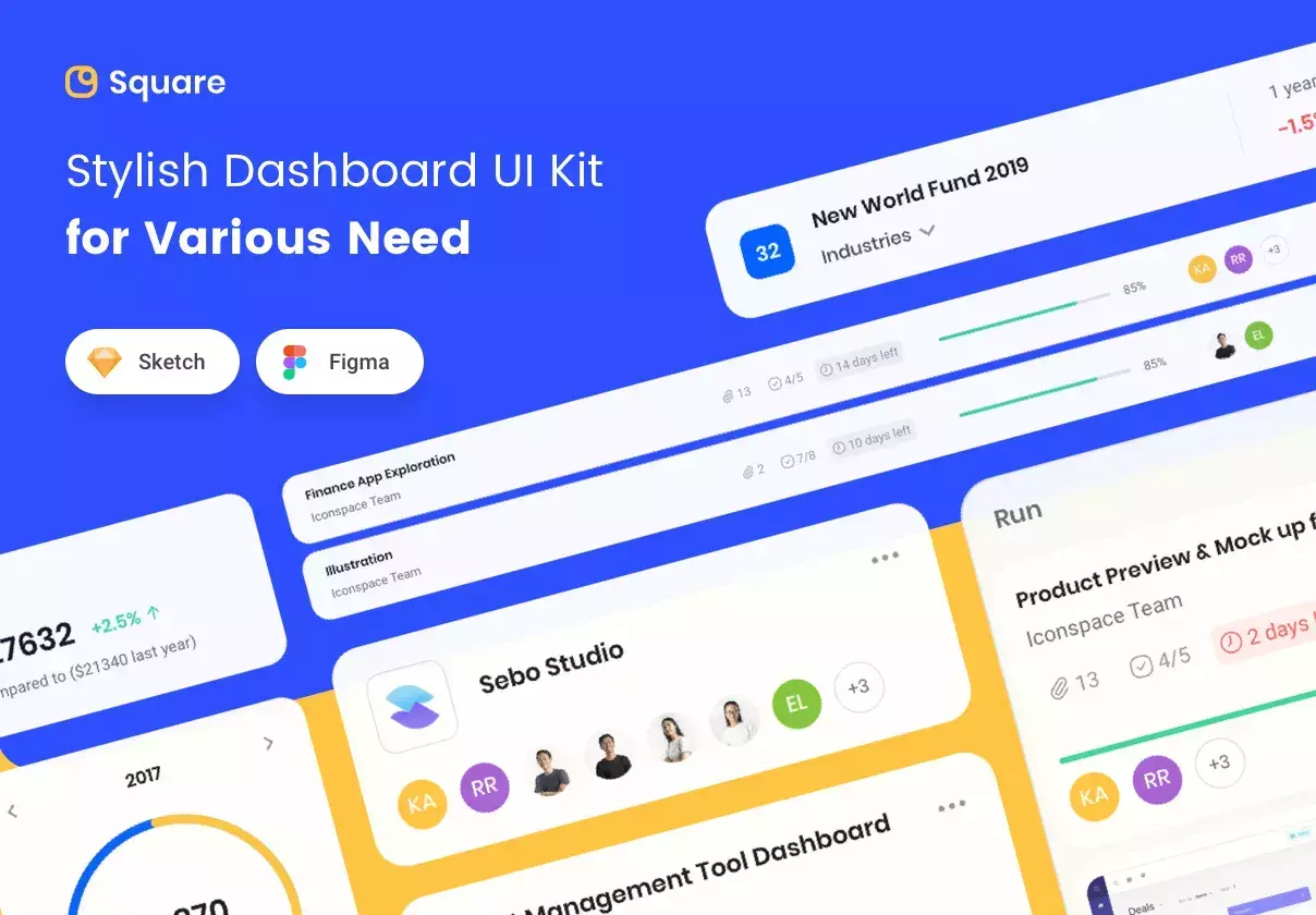 Ultimate dashboard UI Kit including 300 screens inside.