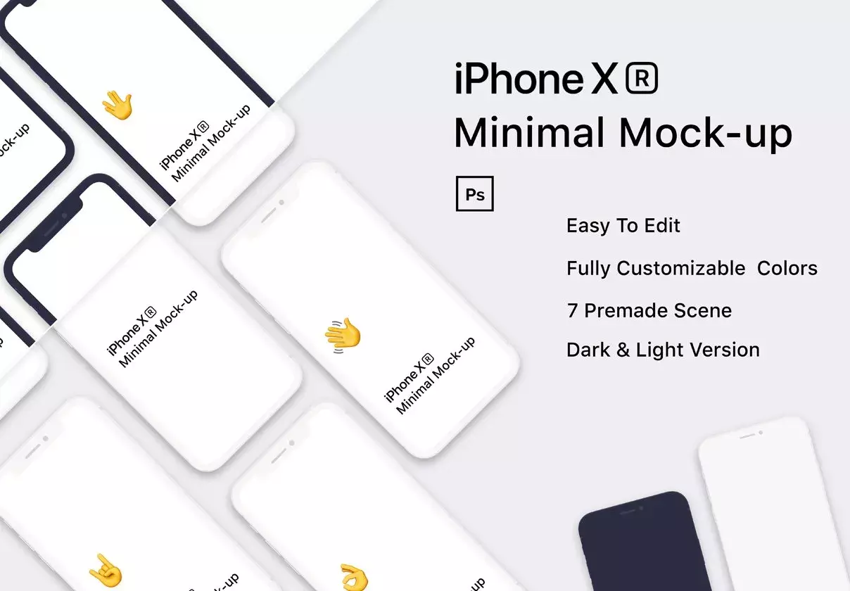 iPhone Xr Minimal Mock-up