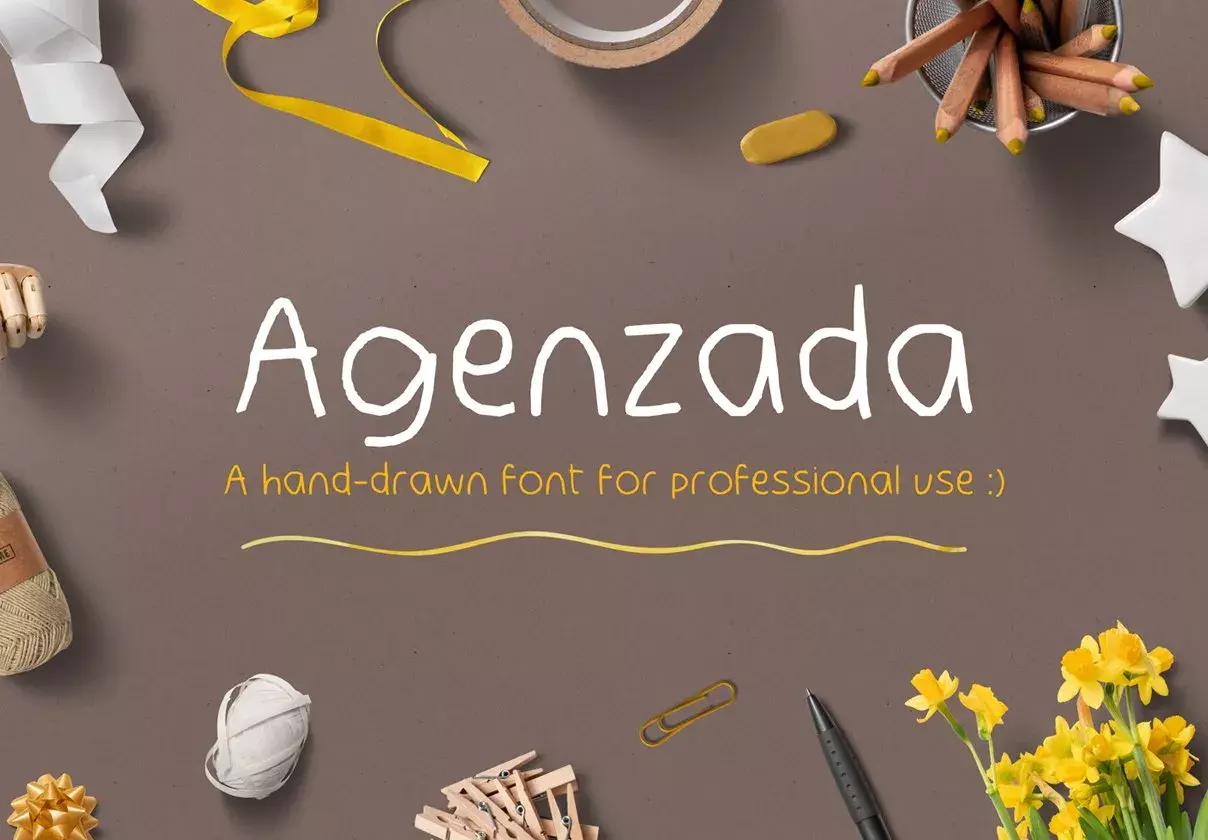 Agenzada Hand-Drawn Font