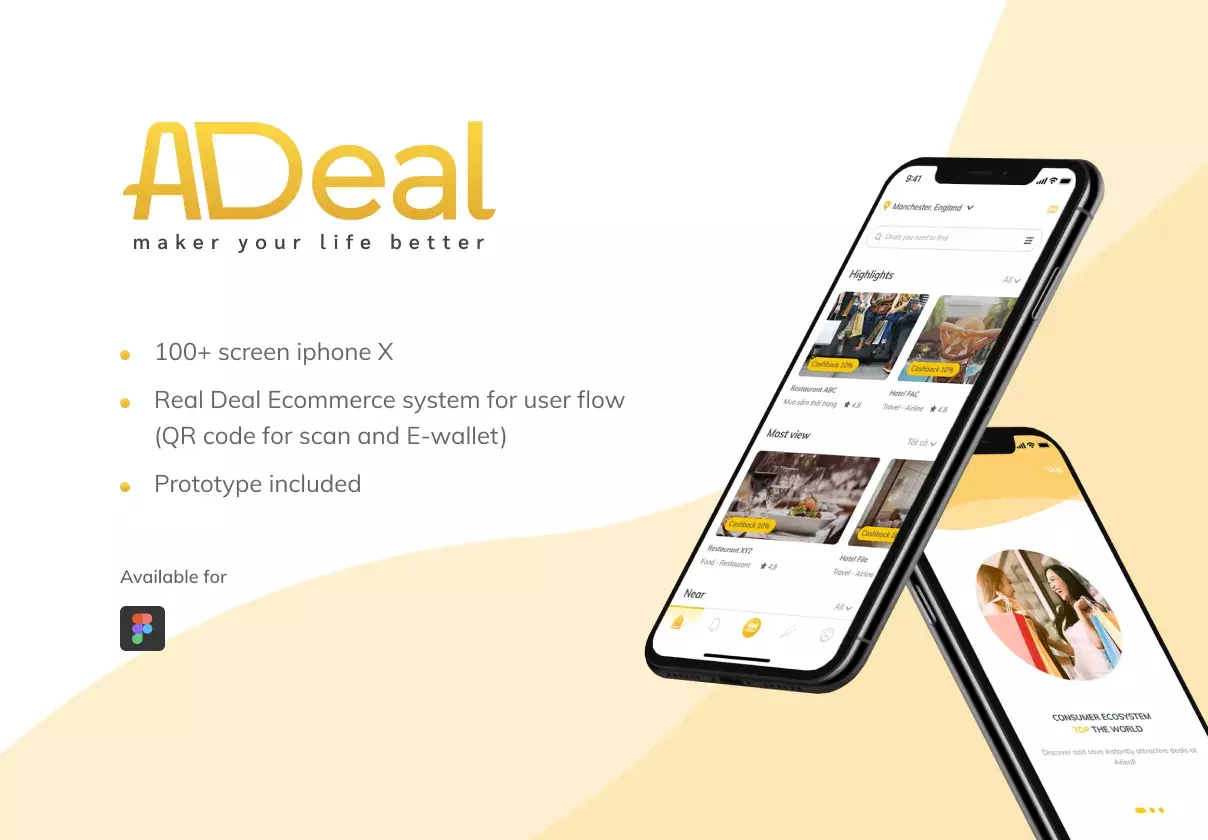 Adeal - Deal Location Ecommerce UI Kits