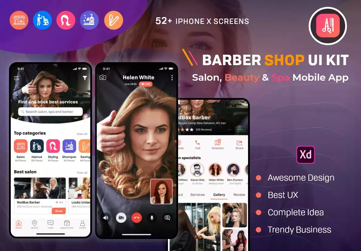 Barber & Salon UI KIT