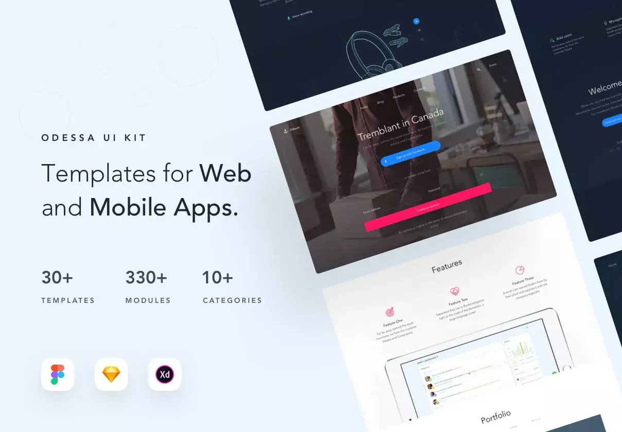 Highly polished templates for web and mobile apps