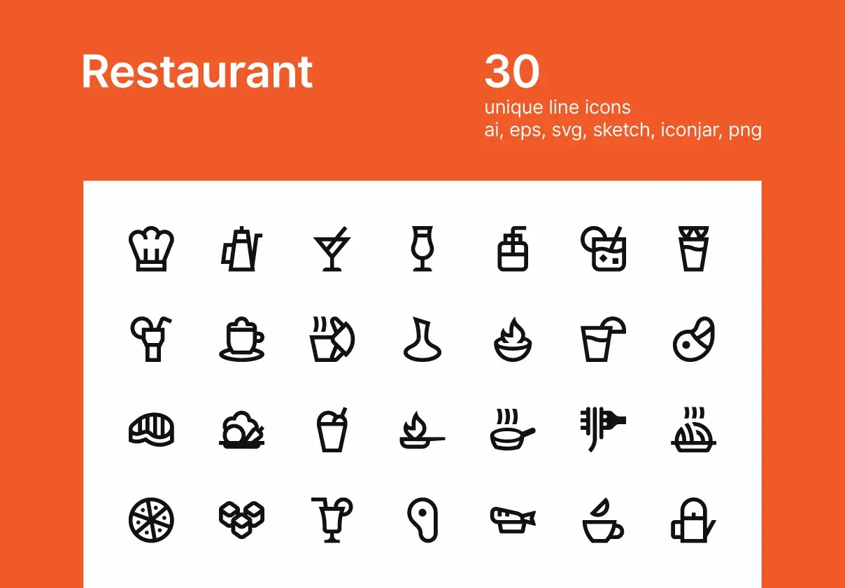 Restaurant icons