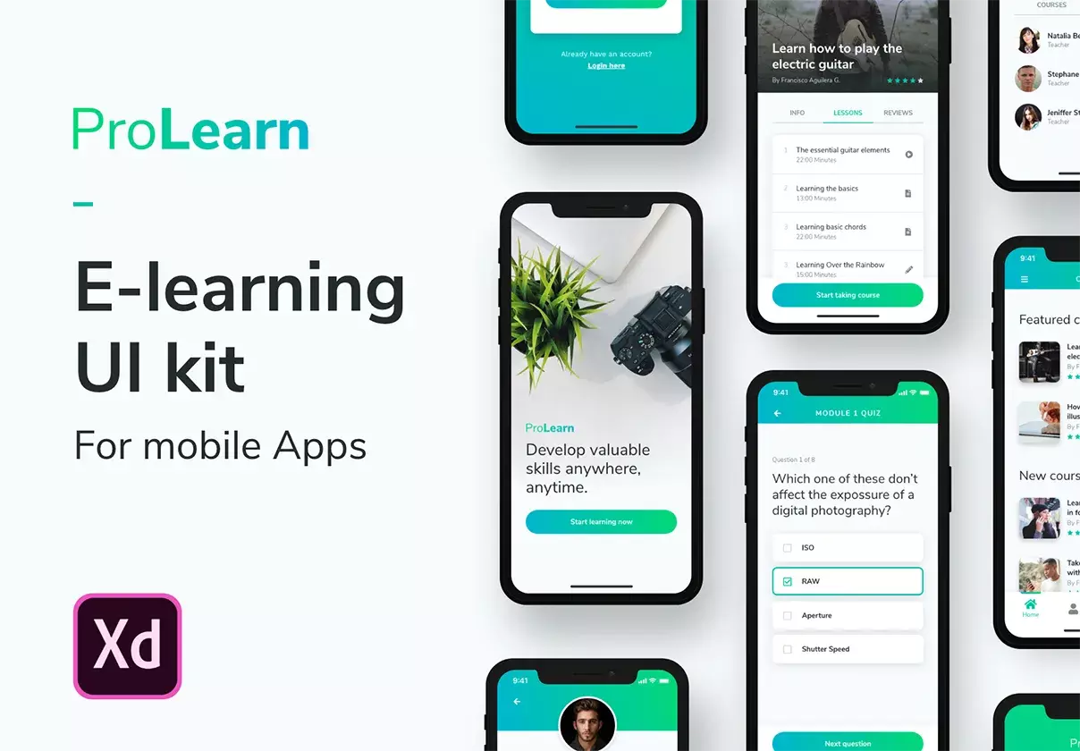 ProLearn - E-learning Mobile UI Kit