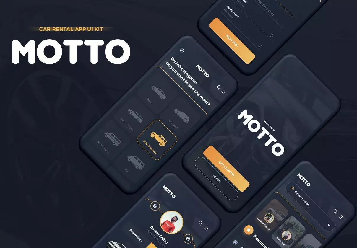 Motto Car Rental UI Kit