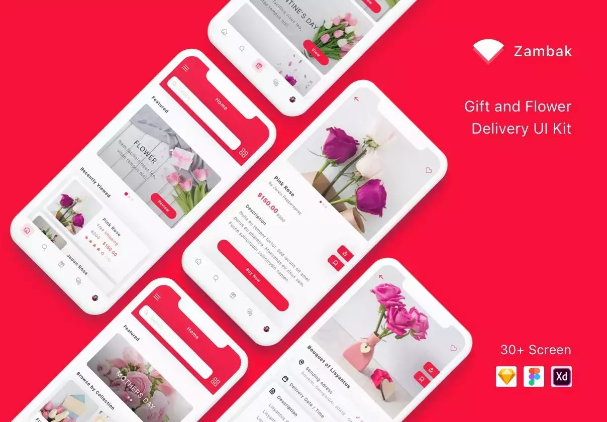 Zambak - Gift and Flower Delivery App UI Kit