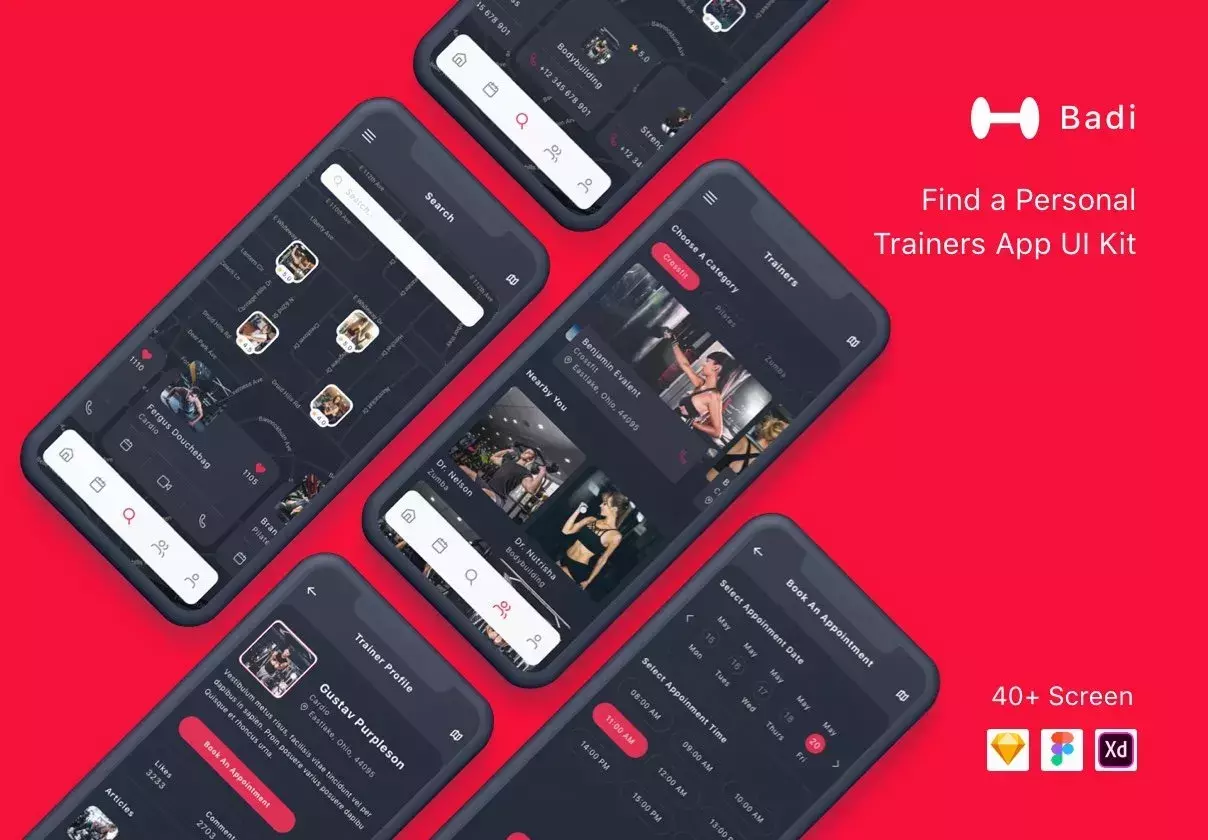 Badi - Find a Personal Trainers App UI Kit