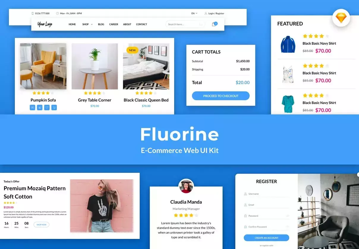 eCommerce Web UI Template for Sketch