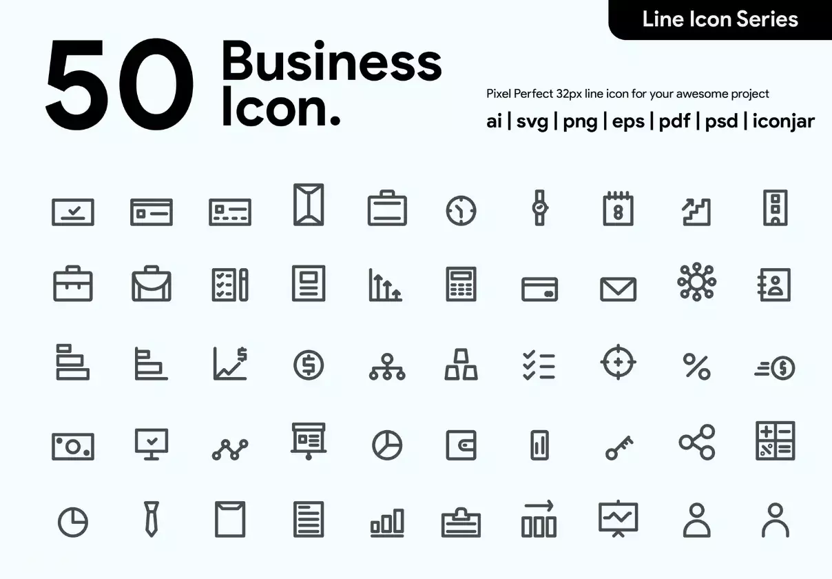 50 Business Line Icon