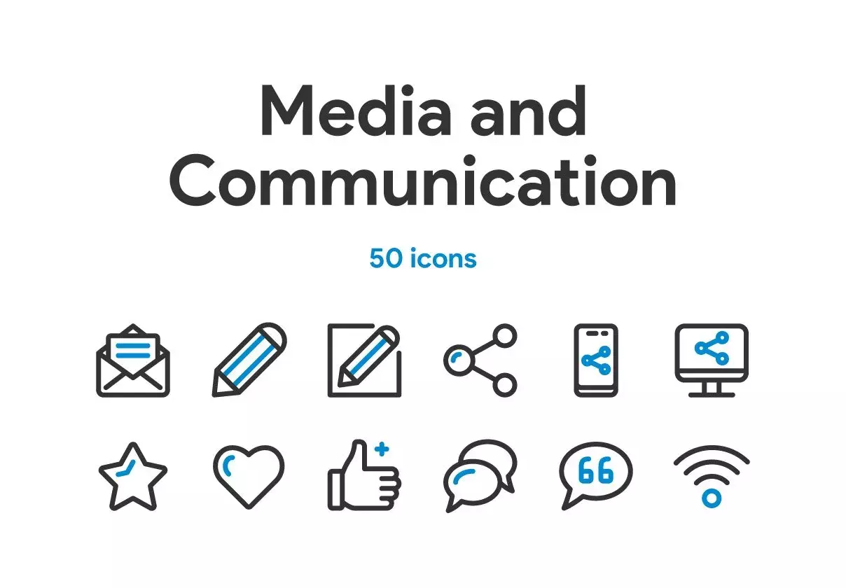 Media and Communication Icon Set