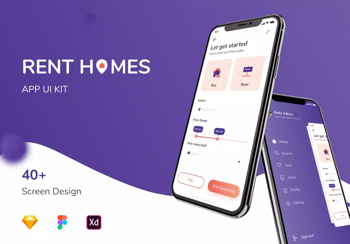 Rent Home Mobile UI KIT