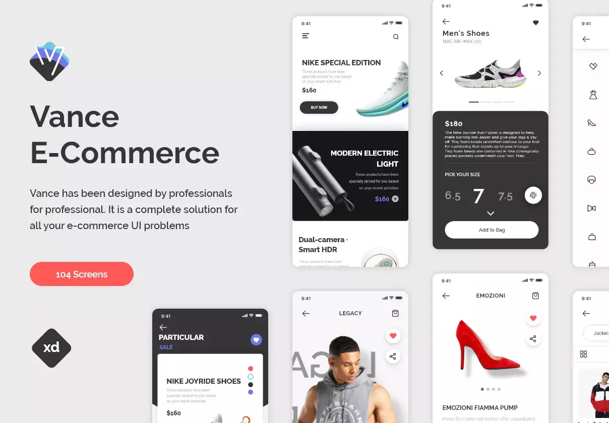 Vance Ecommerce App UI Kit