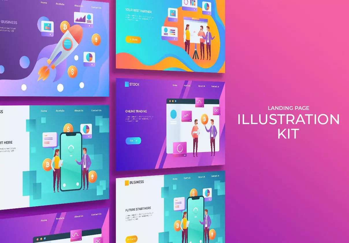 Landing Page Illustration Kit