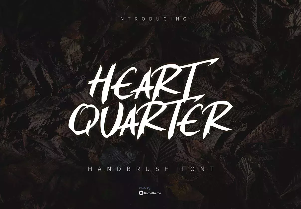 Heart Quarter - Brush Font