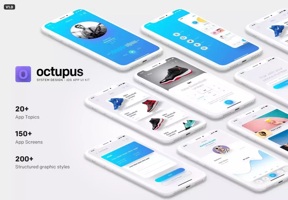 Octupus - iOS App UI Kit