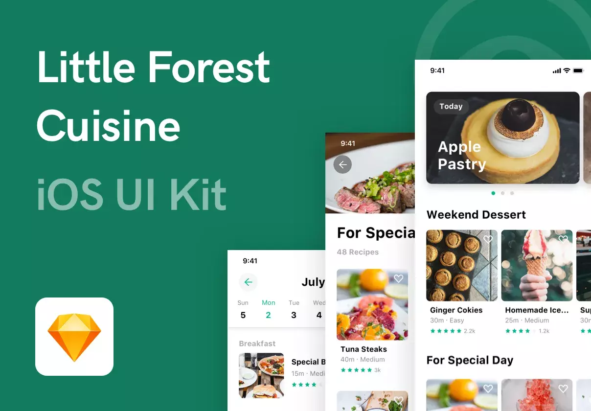 Little Forest Cuisine UI KIT