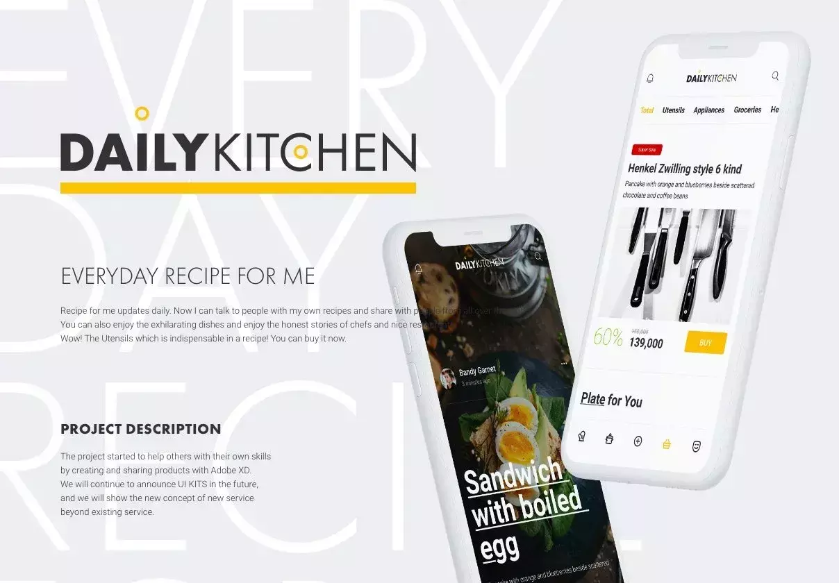 Daily Kitchen UI Kits