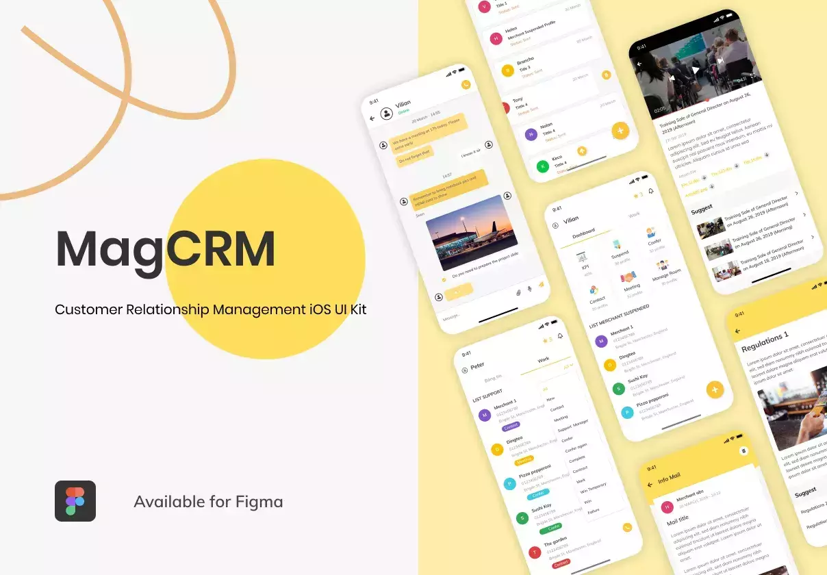 MagCRM - Customer Relationship Management Mobile App UI Kit