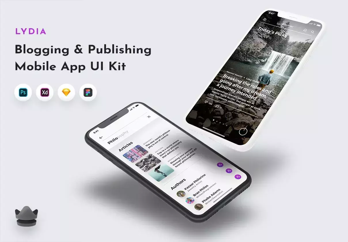 Lydia - Blogging App UI Kit