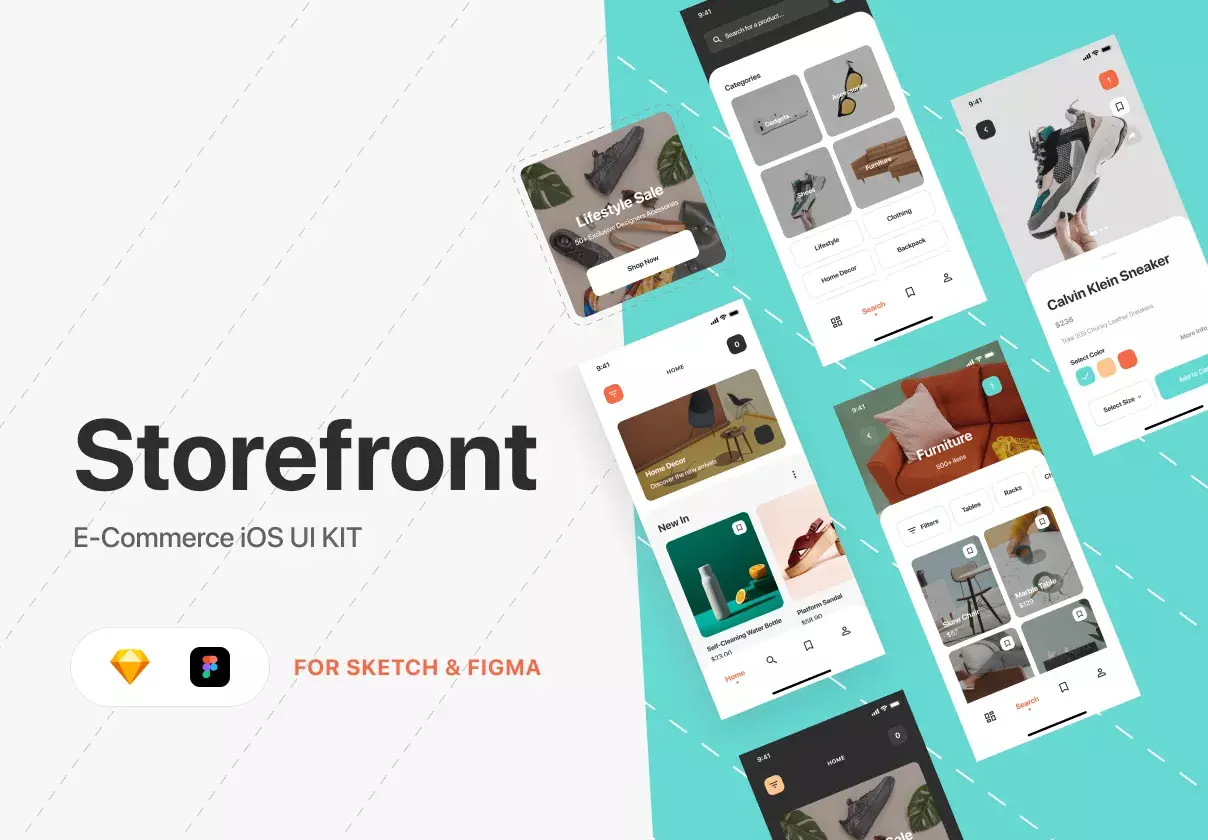 E-Commerce iOS UI Kit for Figma & Sketch