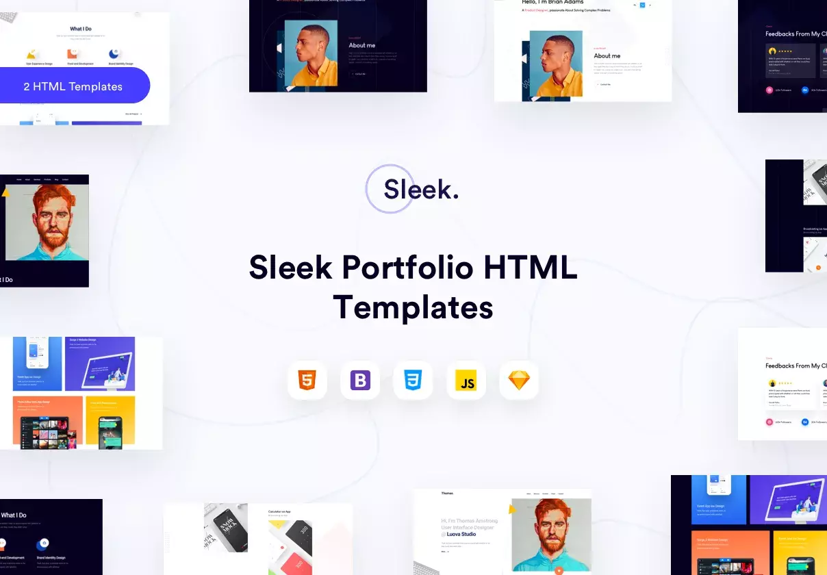 Fully responsive hand-crafted HTML template for designers.