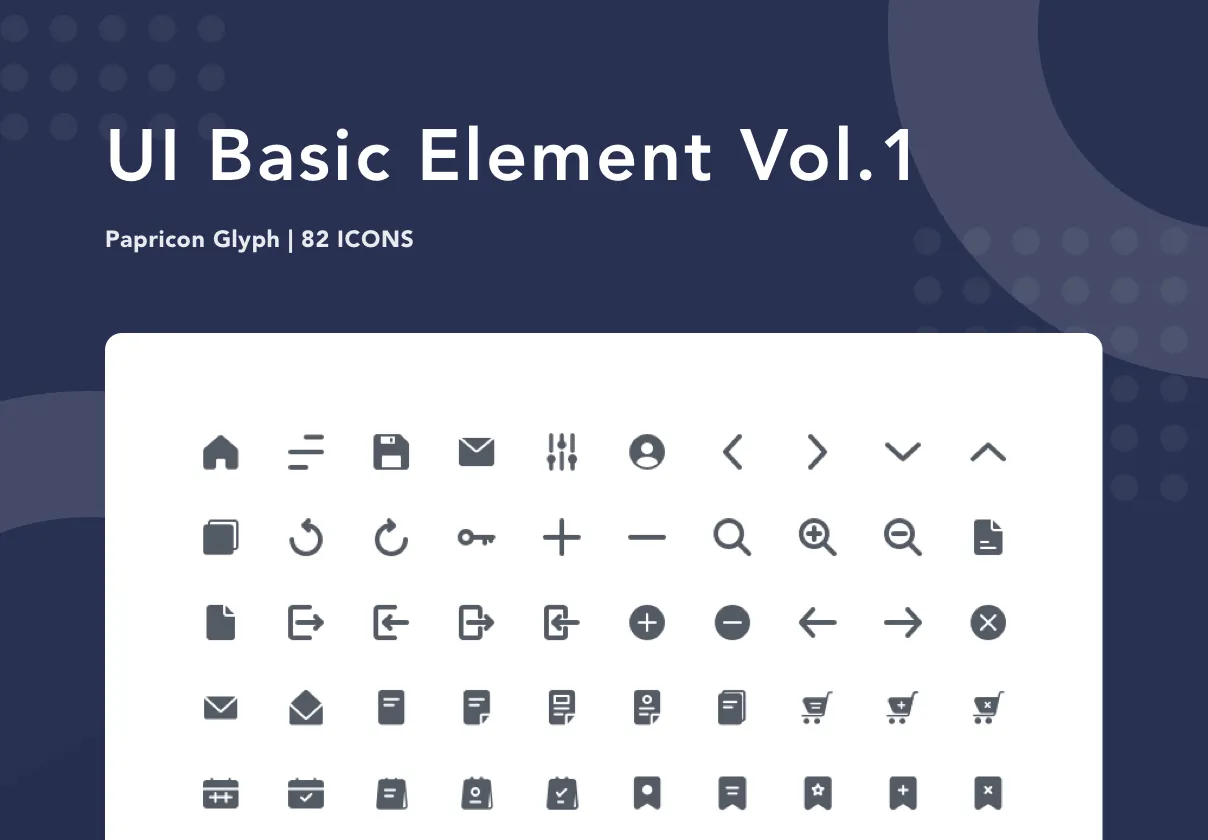 UI Basic Element Vol. 1 - Papricon Glyph