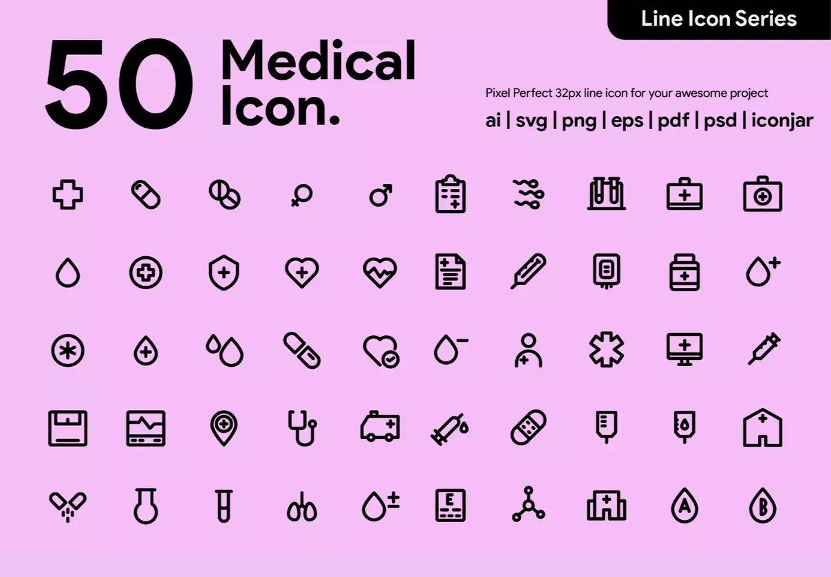 50 Medical Line icon