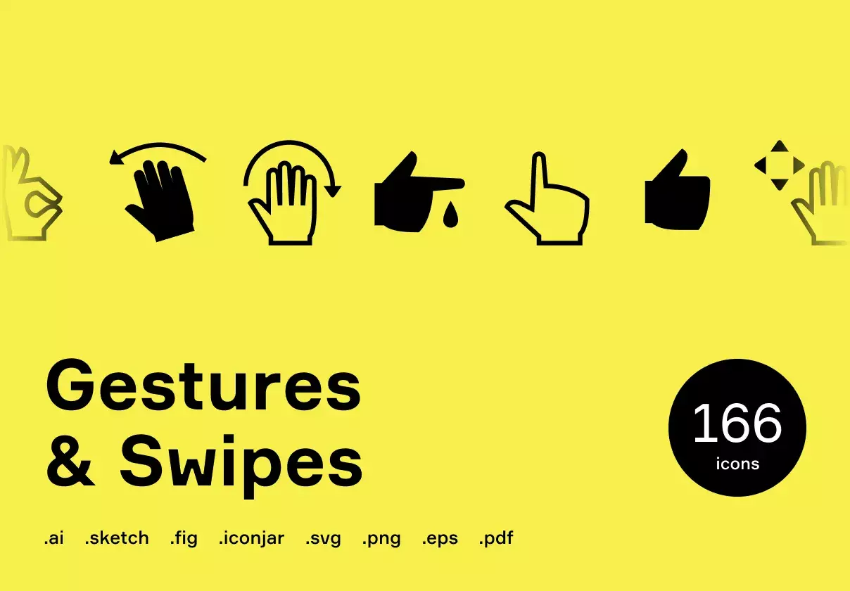 Gestures & Swipes Icons