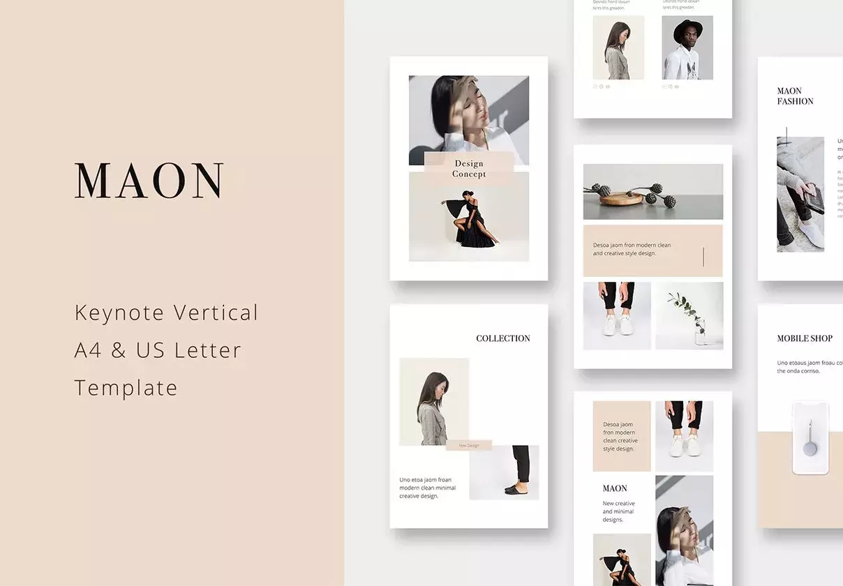 MAON - Vertical Keynote Template