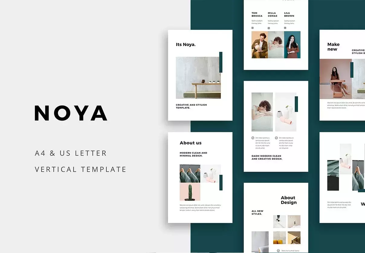 NOYA - Vertical Powerpoint Template