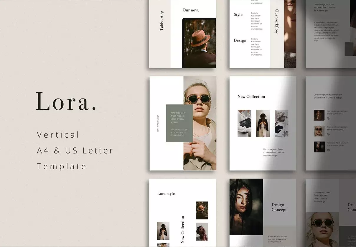 LORA - Vertical Powerpoint Template