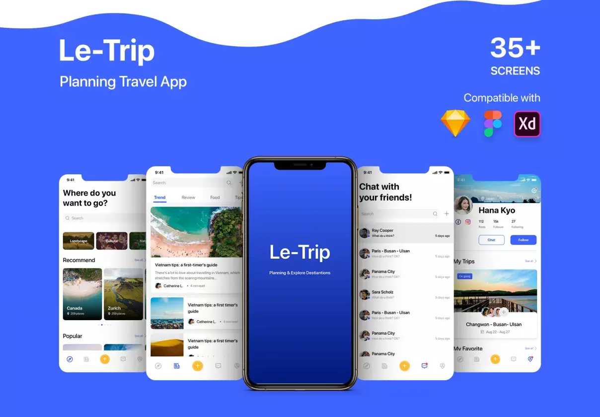 LeTrip Planning Travel UI KIT