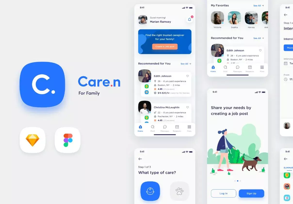 Caren - For Family iOS UI Kit