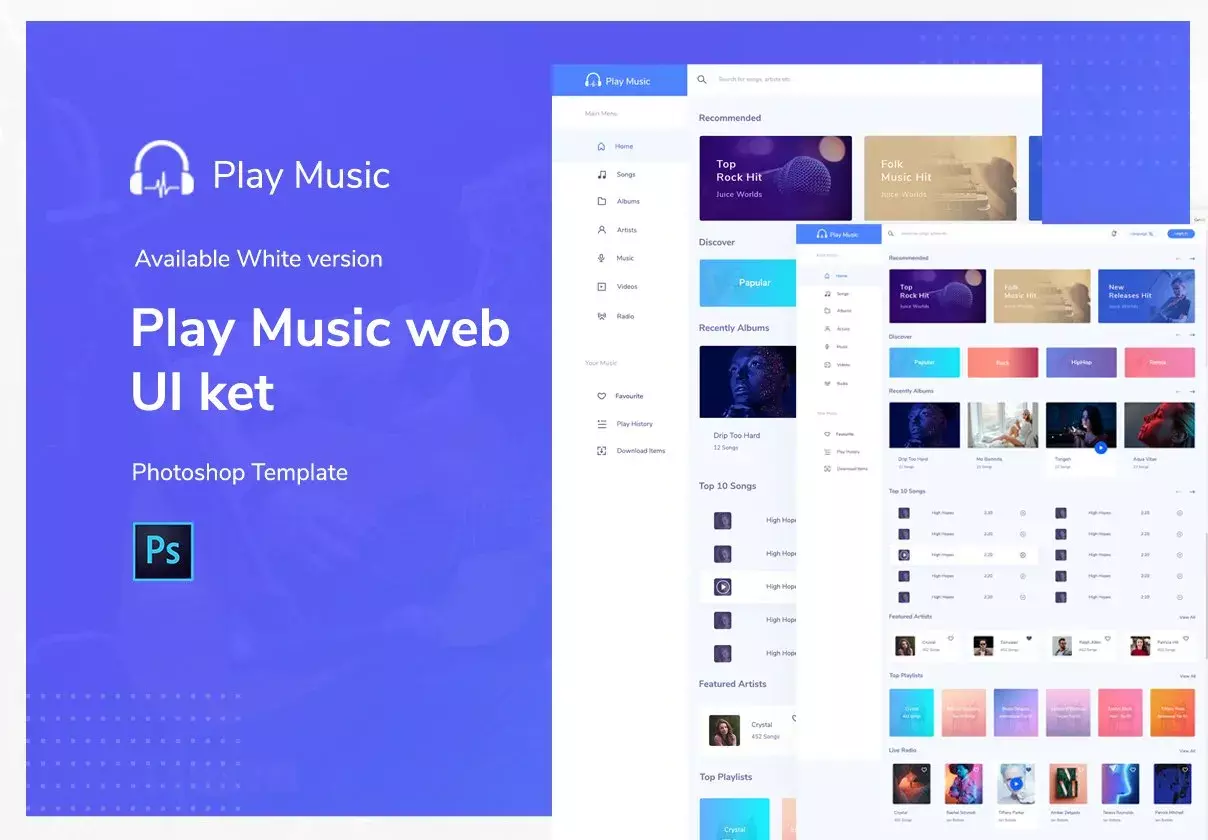 Play Music web Ui ket