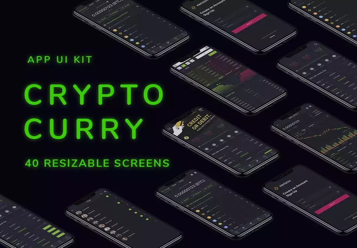 Crypto Curry - Premium Mobile UI Kit for Blockchain