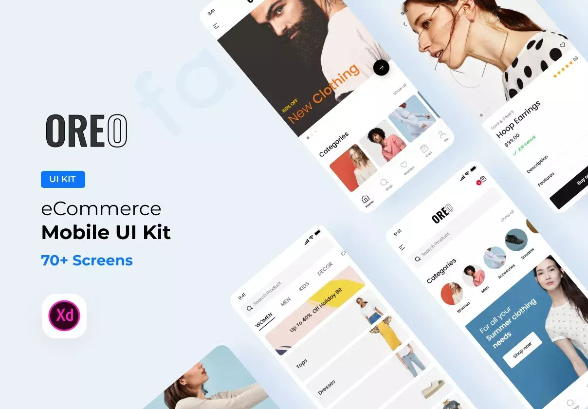 Oreo eCommerce Mobile UI Kit