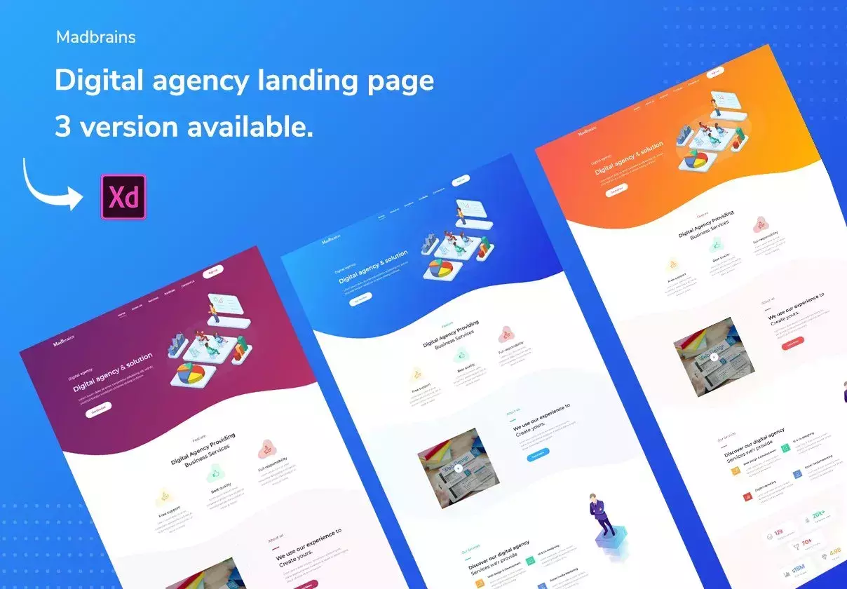 Madbrains-Agency Landing page