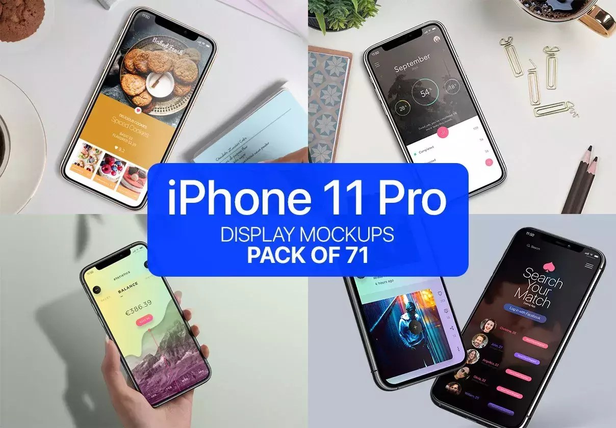 iPhone 11 Pro Display Mockups