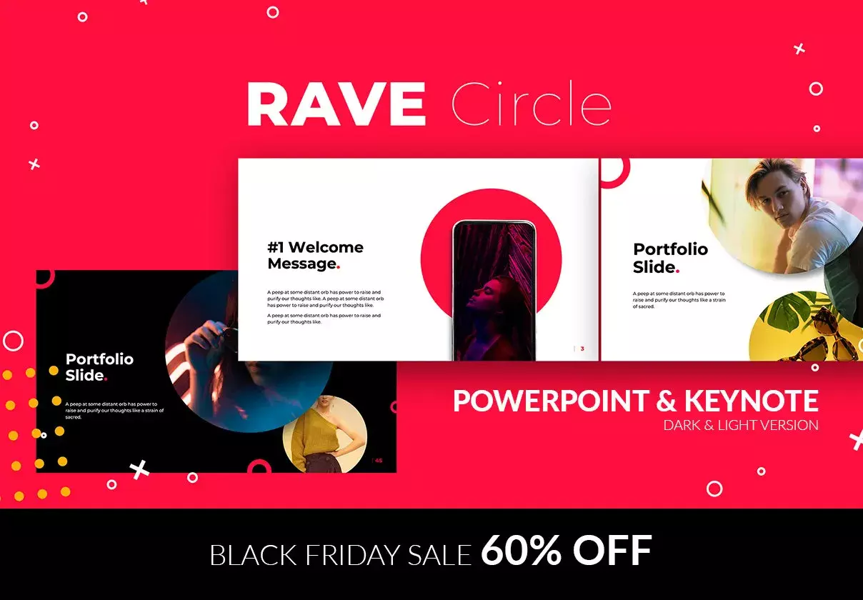 Rave Circle Powerpoint & Keynote template