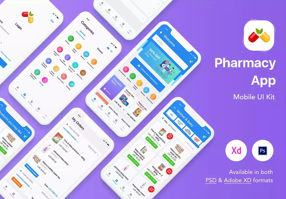 Pharmacy App Mobile UI Kit