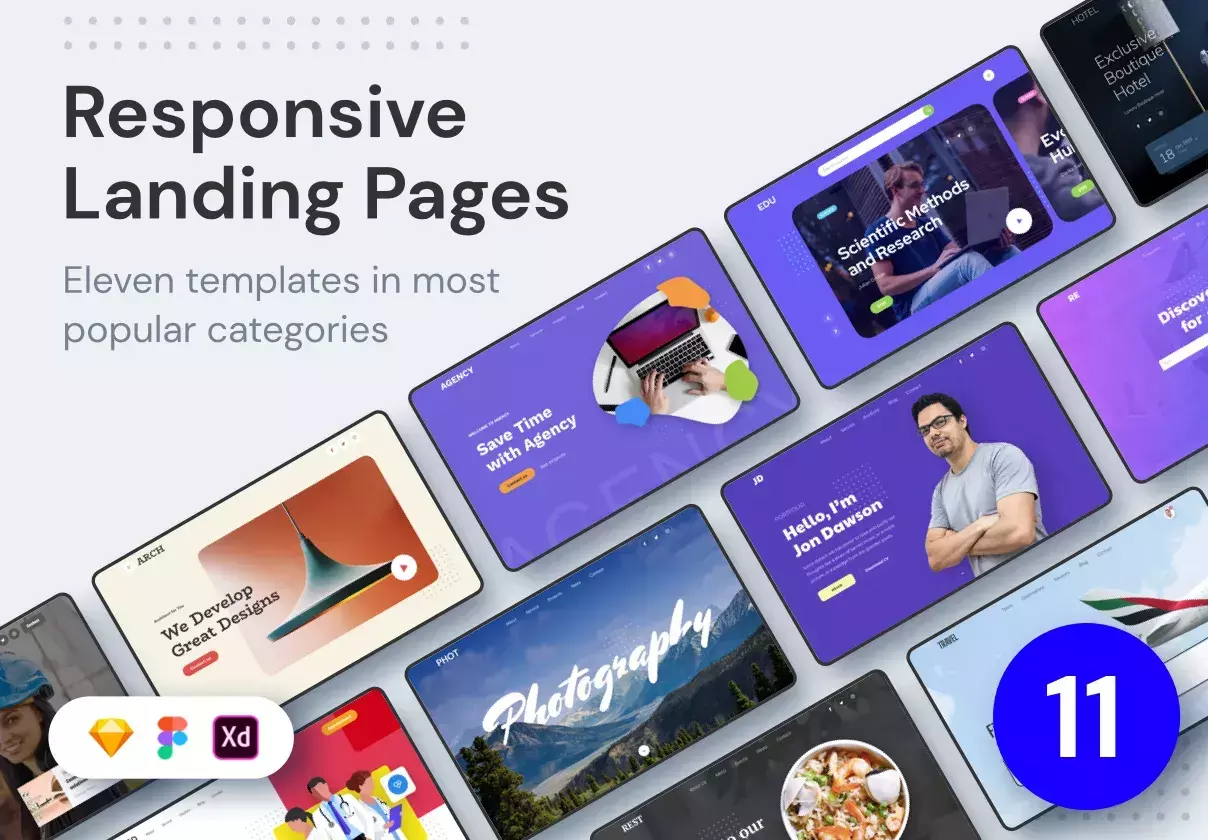 ELEVEN - Responsive Landing Pages